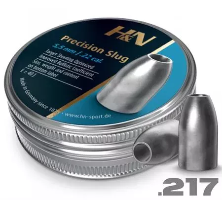 H&N .22 Precision 33gr (.217″/5.51mm) Slugs