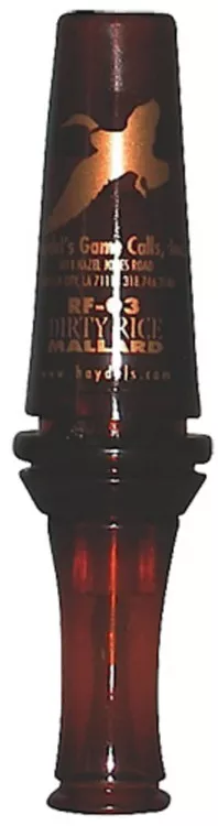 Haydels Game Calls RF03 Dirty RiceOpen Call Double Reed Mallard Sounds Attracts Ducks Brown Plastic UPC: 086666100407