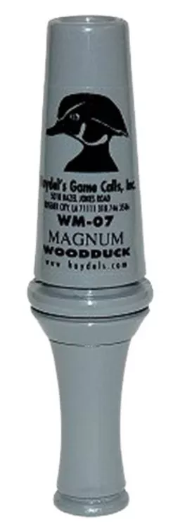 Haydels Game Calls WM07 MagnumOpen Call Single Reed Wood Duck Sounds Attracts Ducks Gray Acrylic UPC: 086666200657