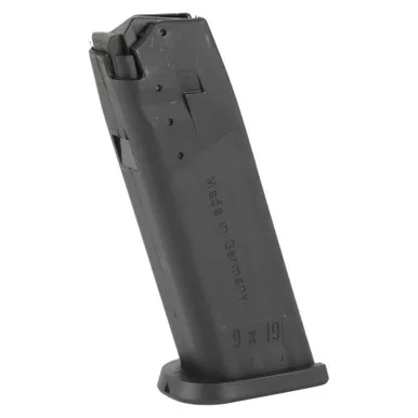 Heckler & Koch Magazine, 9MM, 15 Rounds, Fits USP, Polymer, Black, Red Follower