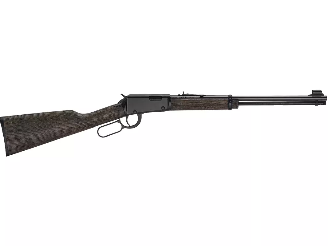 Henry Garden Gun Lever Action Rifle 22 Long Rifle 18.5″ Blued Barrel Black Frame Black Ash Field Stock