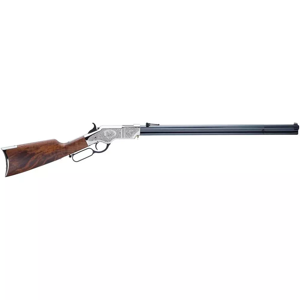 Henry New Original Silver Deluxe Engraved Edition Rifle .44-40 WCF 13rd Capacity 24.5″ Barrel Walnut Stock
