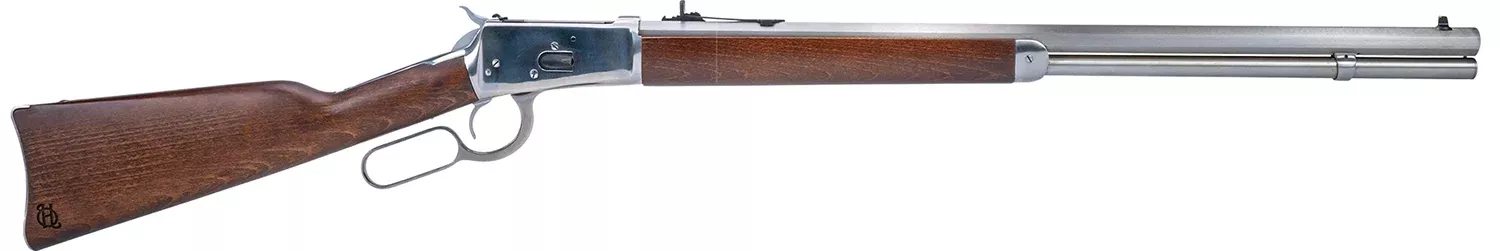 Heritage Mfg H9204524F9 92 Ranch Hand 45 Colt (Long Colt) 12rd 24″ Stainless Polished Octagon Barrel, Polished Stainless Steel Receiver, Fixed Hardwood Stock