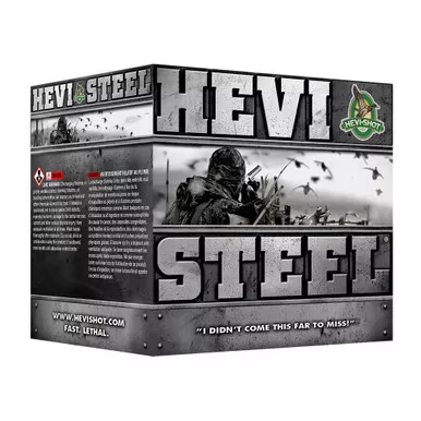 HEVI-Shot HEVI-Shot, HEVI-Steel, 12 Gauge 3", Max Dram, 1 1/4 oz, #2 Shot Size, 25Rd Box HS60002