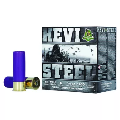HEVI-Shot HEVI-Steel - 16 Gauge 2.75", #6, 25-Round Box