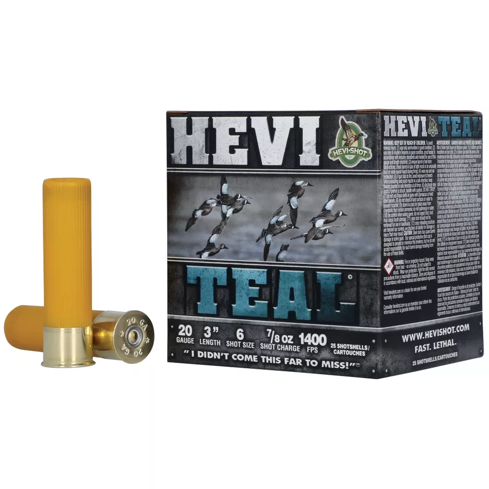 HEVI TEAL 20GA 3" #6 Shotgun Shells - 25/250 Count