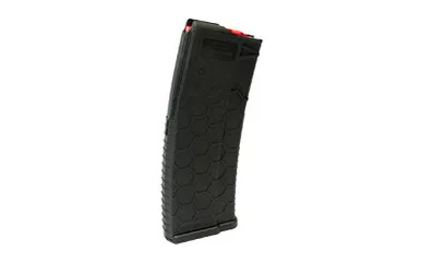 HEXMAG Magazine, 223 Remington/5.56 NATO, 30 Rounds, Fits AR Rifles, Red Follower and Latch Plate, Carbon Fiber, Dark Gray HX30-AR15S2-CFC