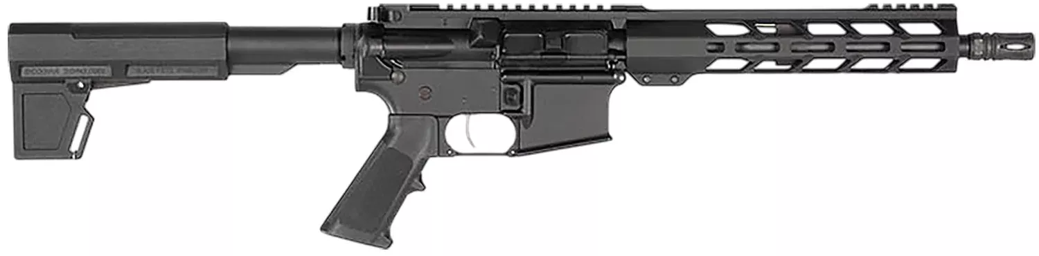 Hi-Point HP15P556 HP 15P 5.56 NATO 30+1 10.50″ Black Threaded Barrel, Black Aluminum Receiver w/Picatinny Rail, M-LOK Handguard, Blade Black Polymer Brace, Black Polymer Grip