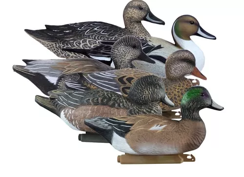 Higdon Outdoors 16993 Battleship Puddle Pack Gadwail/Pintail/Wigeon Species Multi Color Foam Filled 6 Pack
