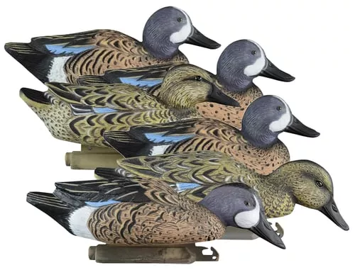 Higdon Outdoors 19953 StandardBlue Wing Teal Species Multi Color Foam Filled 6 Pack