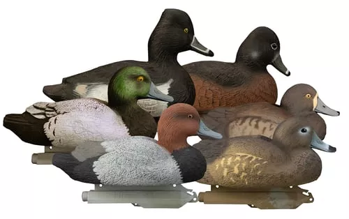 Higdon Outdoors 19994 Standard Diver PackBluebill/Redhead/Ringneck Species Multi Color Foam Filled 6 Pack