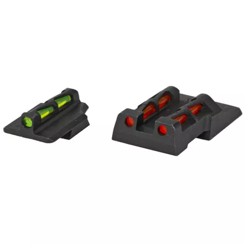 HiVizRuger Security 9 Litewave Sight SetBlackGreen Interchangeable Fiber Optic Front Sight Red Interchangeable Fiber Optic Rear Sight UPC: 613485589610