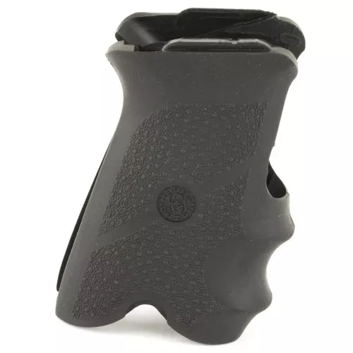 Hogue 85000 Rubber GripBlack Rubber with Finger Grooves for Ruger P85 P91 UPC: 743108850008