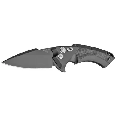 Hogue X5 Flipper | Folding Knife | CPM-154 | Plain Edge | Spear Point Blade with Flipper | 4″ | Black Cerakote Blade | Black Anodized Aluminum Frame with Black G-Mascus Inserts | 34559