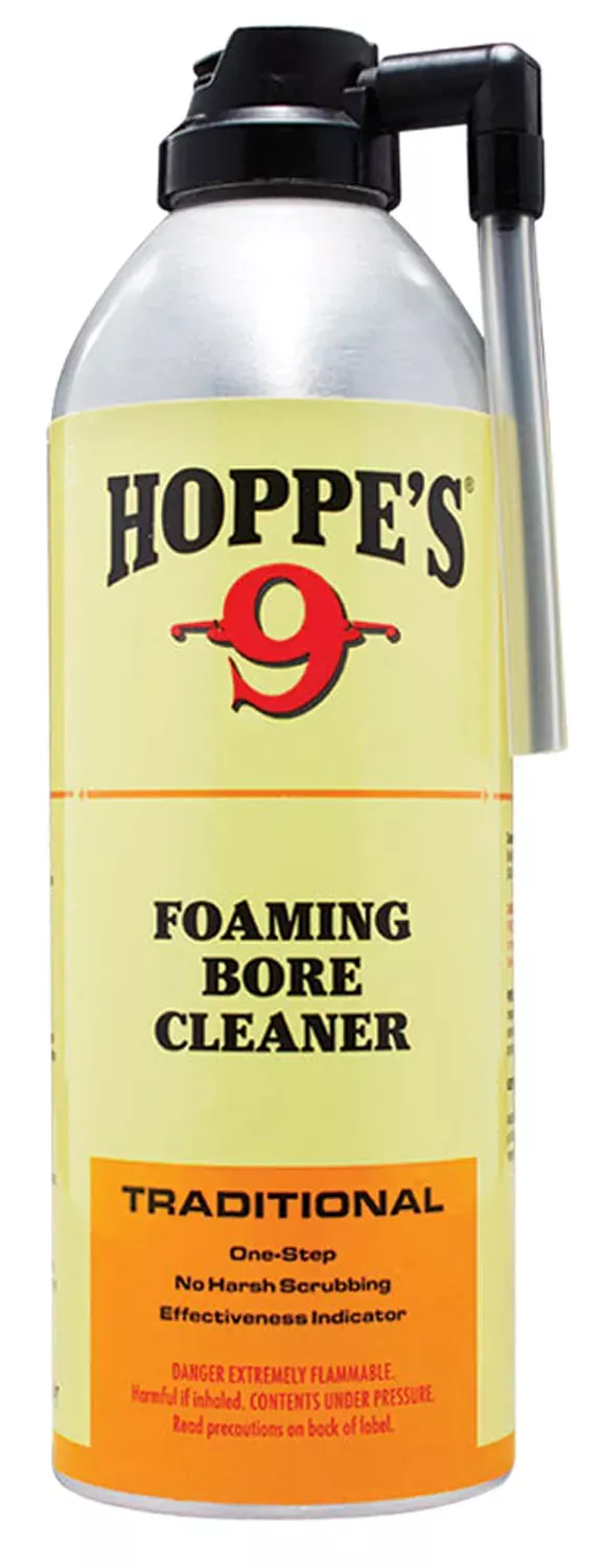 Hoppe’s 908 No. 9 Bore Cleaner Foam Style Cleaner Removes Copper & Powder Residue 12 oz. Spray Bottle