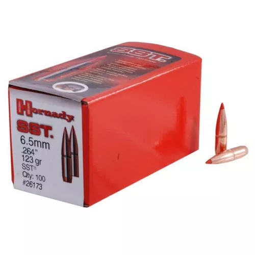 Hornady 26173 SST6.5mm .264 123 gr Super Shock Tip 100 Per Box 25 Case UPC: 090255261738