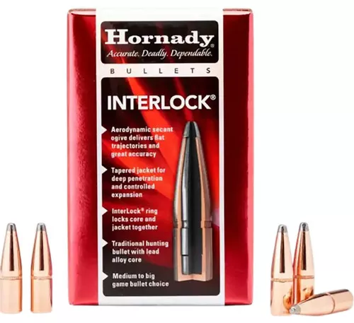 Hornady 2640 InterLock6.5mm .264 160 gr Round Nose 100 Per Box 15 Case UPC: 090255226409