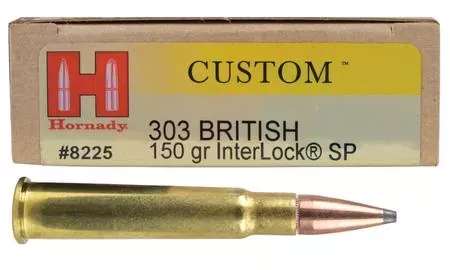 Hornady 303 British 150gr InterLock Soft Point Custom Rifle | 20 Rounds