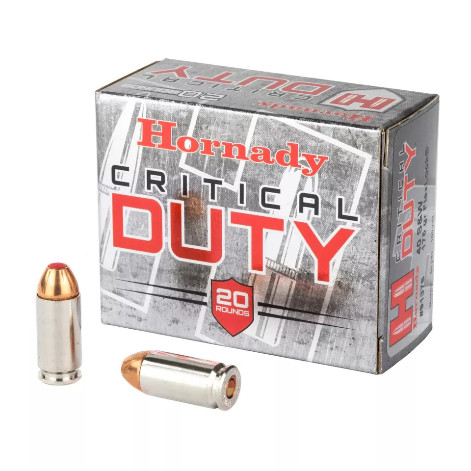 Hornady 40 S&W 175 Grain Critical Duty Ammunition - 20 Rounds/200 Rounds