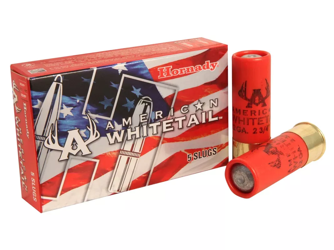 Hornady American Whitetail 12 Gauge Rifled Slug 2-3/4″ 1oz Box of 5