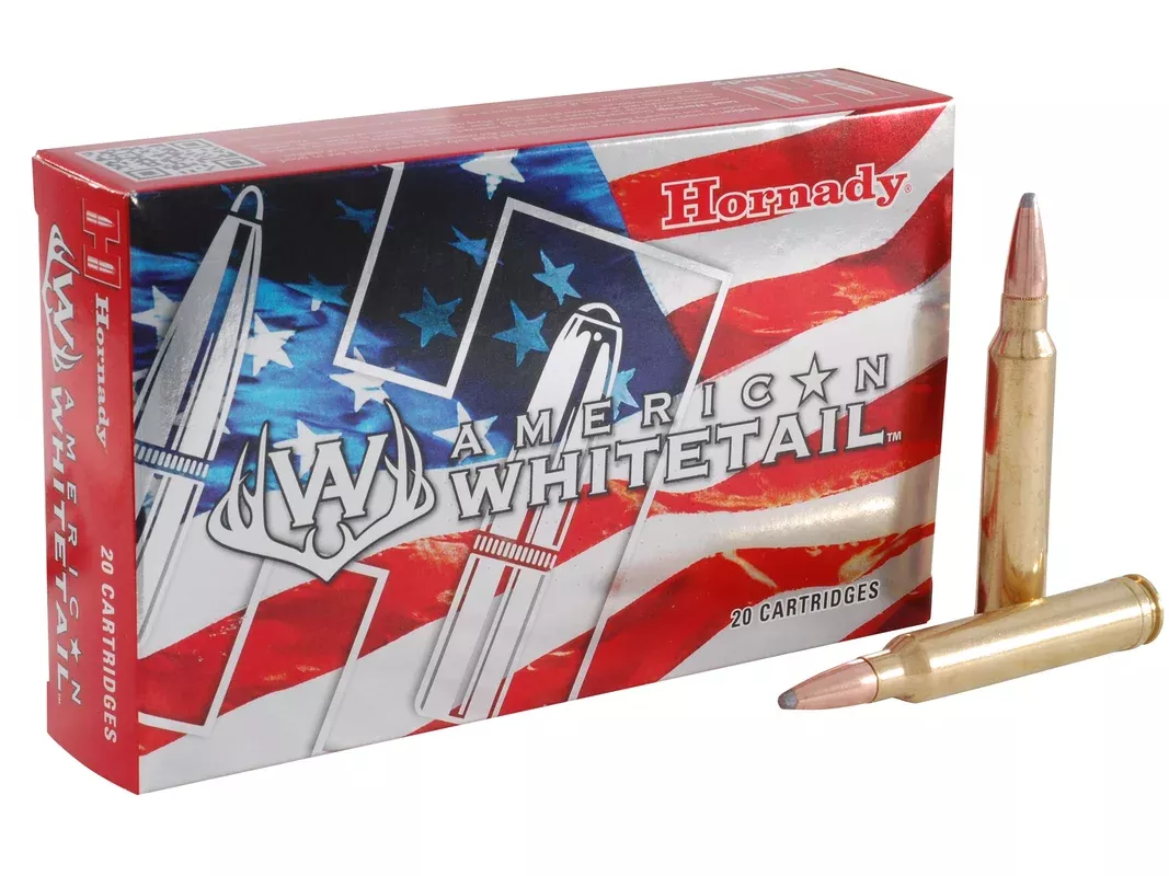 Hornady American Whitetail 300 Winchester Magnum Ammo 180 Grain Hornady Interlock Jacketed Soft Point Box of 20