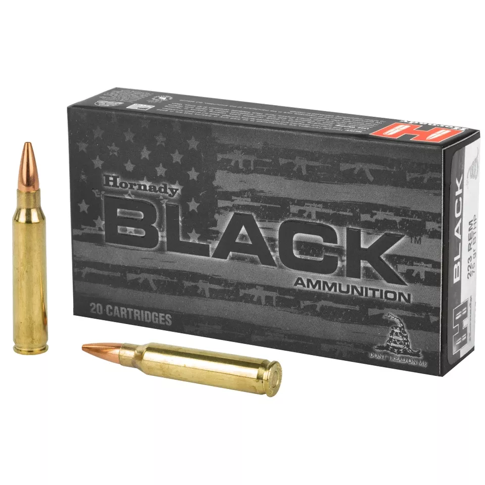 Hornady Black 223 Remington 75 Grain BTHP Ammunition - 20 Rounds/200 Rounds