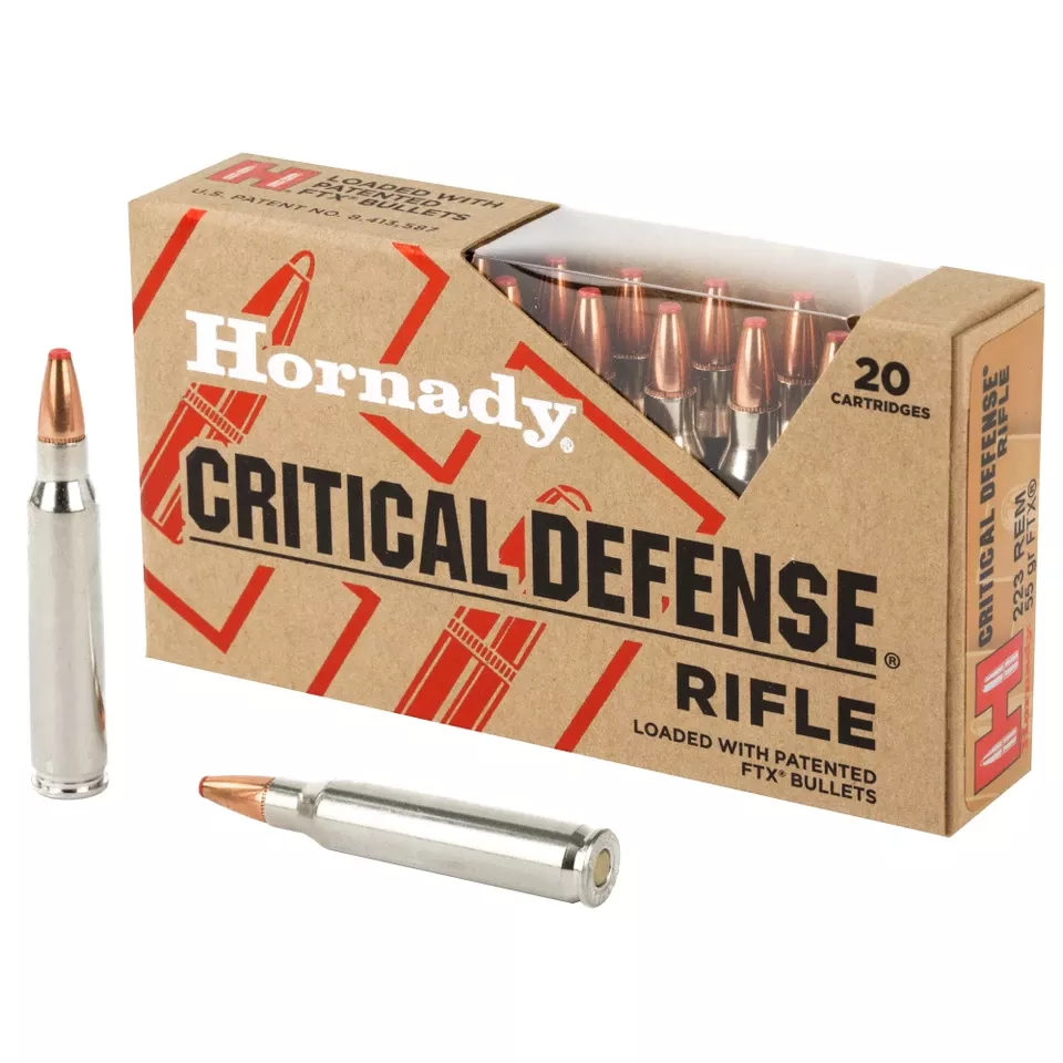 Hornady Critical Defense .223 Remington 55 Grain FTX - 20 Rounds/200 Rounds