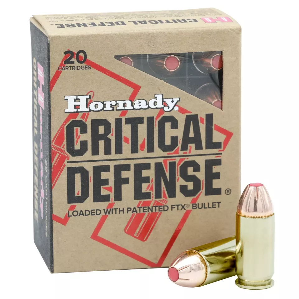 Hornady Critical Defense .45 ACP +P 185 Grain Ammunition - 20 Rounds/200 Rounds