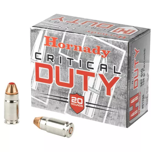 Hornady Critical Duty High Velocity Centerfire Ammunition, 357 SIG, Hornady FlexLock, 135 Grain – 20 Cartridge Box ( 20 / 1 )
