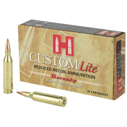 Hornady Custom Lite Hyper Velocity Centerfire Ammunition, 243 Winchester, Super Shock Tip, 87 Grain – 20 Cartridge Box ( 20 / 1 )
