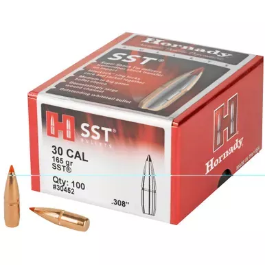 Hornady SST | .308 Diameter | 30 Caliber | 165 Grain | Ballistic Tip | 100 Count | 30452
