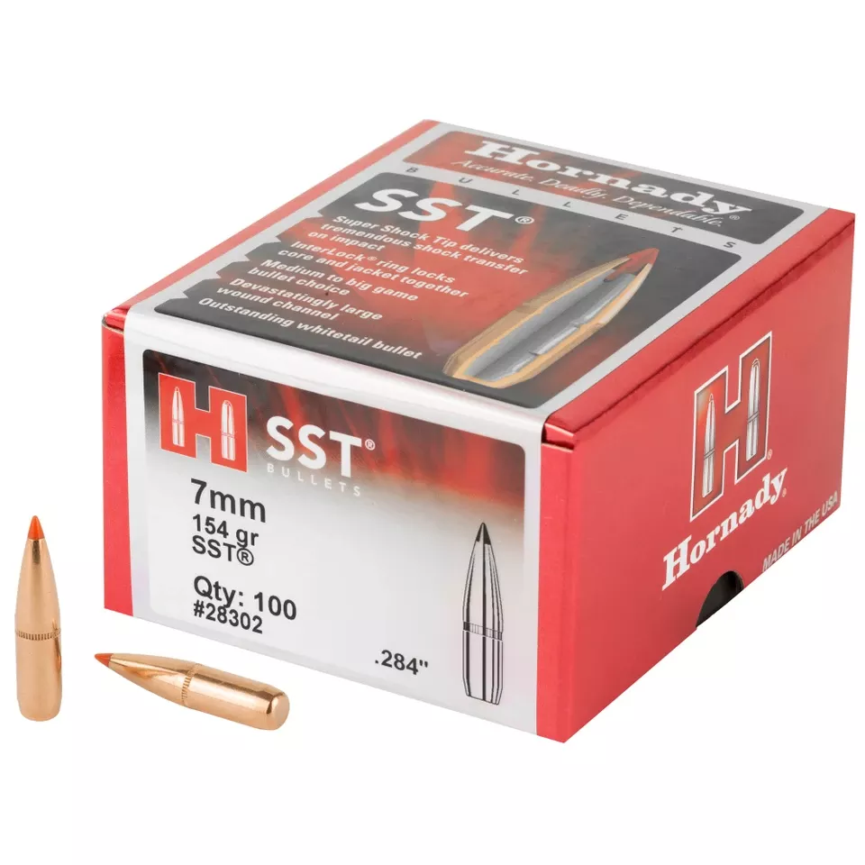 Hornady SST 7mm .284 154 Grain Bullets - 100 Count