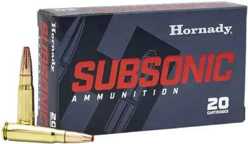 Hornady Subsonic Varmint 7.62X39mm 255 Gr Sub-X (SX) Ammo 20 Round Box