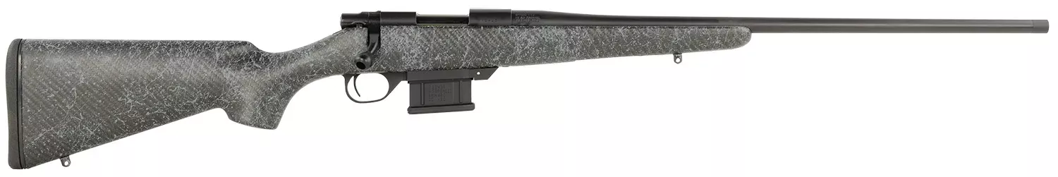Howa HCBN6ARCGW 1500 Carbon Stalker Full Size 6mm ARC 10+1 22″ Blued Steel Threaded Barrel, Blued Drilled & Tapped Steel Receiver, Fixed Stocky’s Black Carbon Fiber W/Gray Webbing Stock, Right Hand