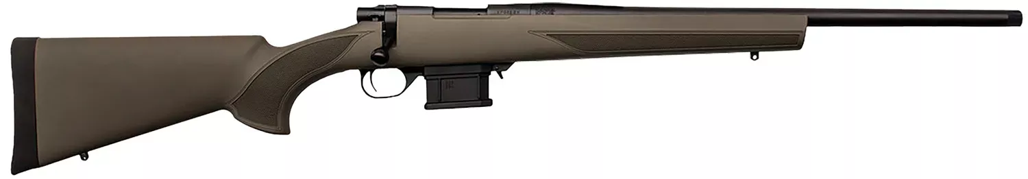 Howa HMA6ARCSG M1500 Mini Action 6mm ARC 5+1 22″ Black Steel Threaded Barrel, Matte Blue Steel Receiver Drilled & Tapped, Fixed HTI Green Synthetic Stock