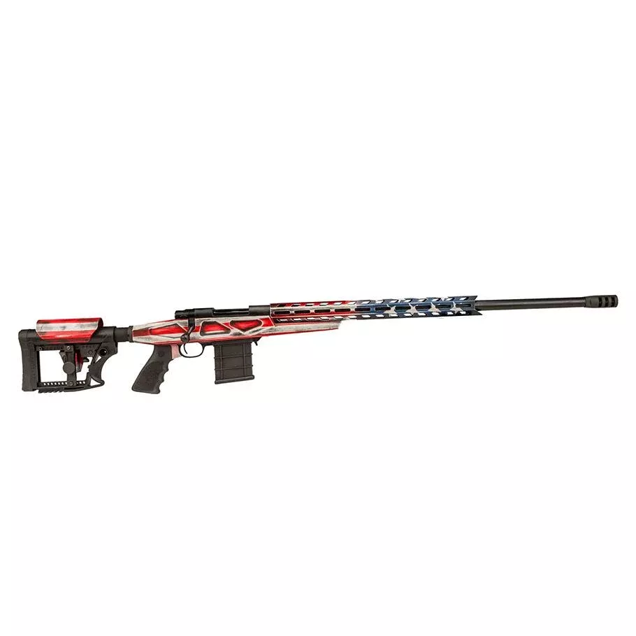 Howa M1500 Flag APC Chassis Rifle 6.5 Creedmoor 10rd Magazines(3) 24″ Threaded Barrel 2 Grips