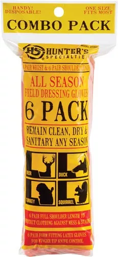 HS FIELD DRESSING GLOVES – 6 PACK COMBO SHOULDER/WRIST