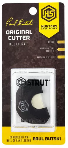 HS Strut PBMCOC Butski Original Cutter Diaphragm Call 3.5 Reed Attracts Turkeys Black Latex