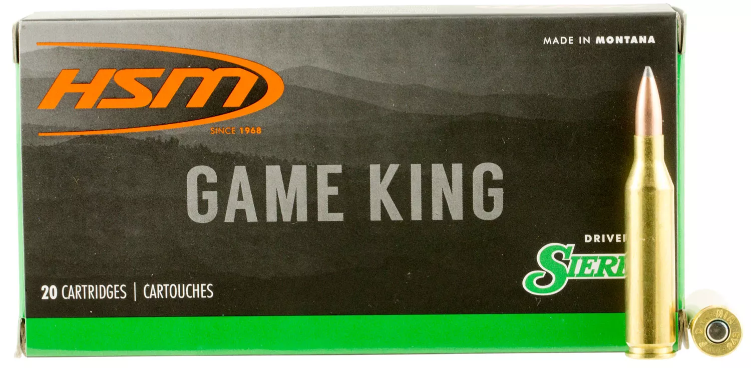 HSM 24317N Game King243 Win 100 gr Sierra GameKing Spitzer Boat Tail 20 Per Box/ 25 Case