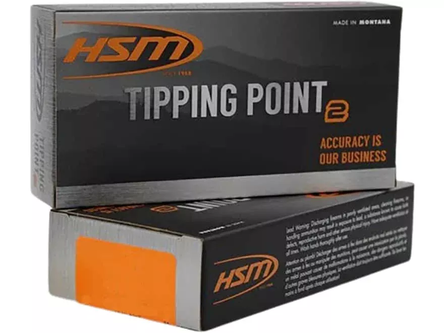 HSM Tipping Point 2 280 Remington Ammo 162 Grain Hornady SST (Super Shock Tip) Polymer Tip Box of 20