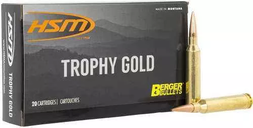 HSM Trophy Gold 6.5X284 FALSErma 130 Gr Berger Hunting VLD Match Ammo 20 Round Box