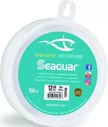 Inshore Fluoro Leader 12lb 100yd Model: 12is100