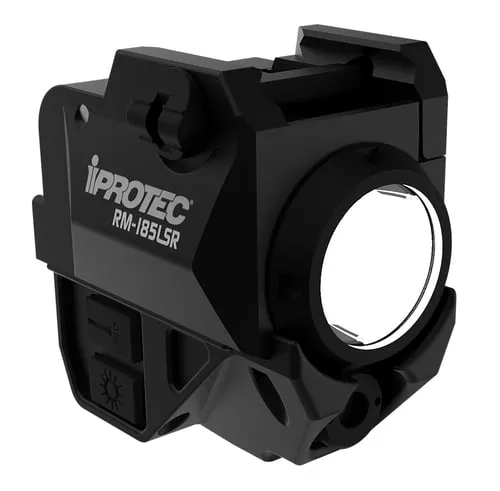 iProtec IPRSPS0003 RM185LSR Rail-Mount Firearm Light with Red LaserBlack 185 Lumen White Light