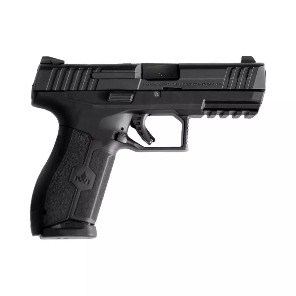 IWI MASADA Pistol 9mm 2 17/rd Magazines 4.1″ Barrel Black 3-Dot Sight Optics Ready