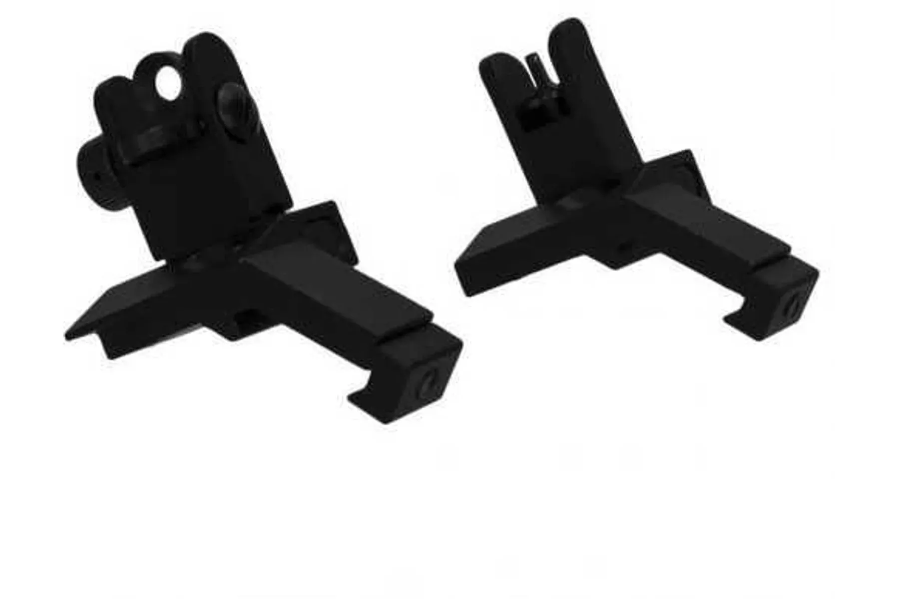 JE Flip Up Front/Rear Sight 45 Degree Offset Aluminum Black
