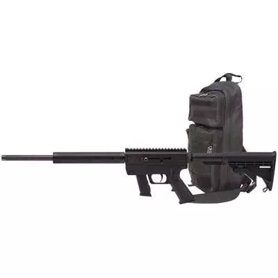 Just Right Carbine Gen3 Safe Takedown Rifle 9mm Luger 10rd Glock Style Magazine 17" Barrel Black 17in Thordsen Stock w/Slingpack
