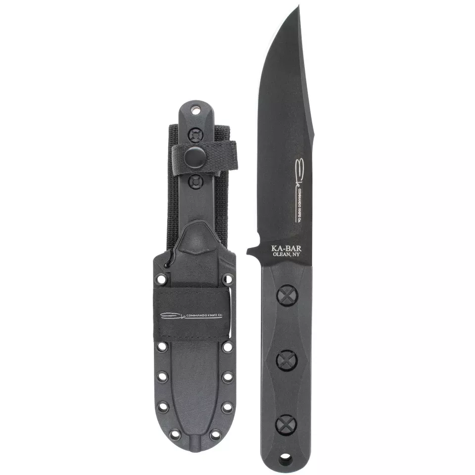 KA-BAR EK50 Clip Point Knife with 5" Blade and Sheath