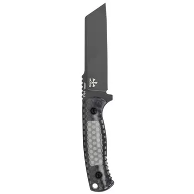 KA-BAR Knives Cool Name, Fixed Blade Knife, 1095 Cro-Van, 4.625" Blade Length, 9.375" Overall Length, Plain Edge, Sheepsfoot, Black Blade, Smoke Polycarbonate Handle, Includes Sheath 7701