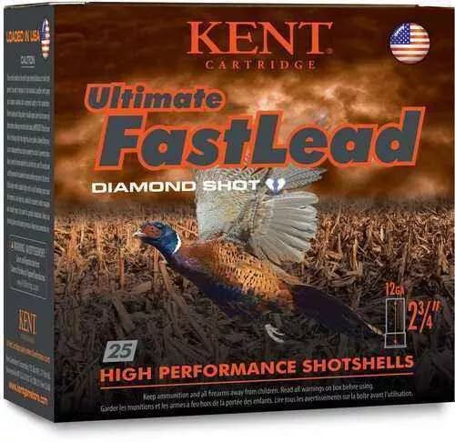 Kent Ultimate Fast Lead Shotshells 12 ga 2-3/4″ 1-1/2oz 1415 fps #5 25/ct