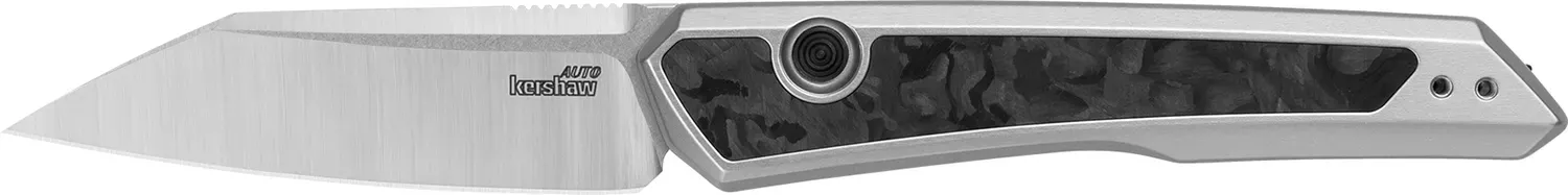 Kershaw 7050 Launch 20 EDC 3" Automatic Reverse Tanto Plain Satin CPM MagnaCut Steel Blade, Black/Gray Aluminum/Carbon F
